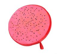 Round Fruit Shape Garden Chair Cover with Plush Fabric and Single Side Pattern for Comfortable Use on Sofa, Chair, or Floor (Dragon Fruit)