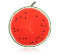 Round Fruit Shape Plush Garden Chair Cover Single Pattern Designed for Comfortable Sitting and Relaxation on Floor, Sofa, or Bed (Watermelon)