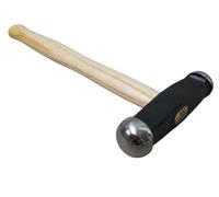 Round Full Dome and Bowed Face Embossing Hammer, 16 oz, Repousse Silver Metal Smith, 11-3/4 Inch