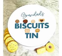 Round Funny Cookies Grandad's Personalised Biscuit Tin Personalised Gift | Custom Gift | Personalized Tin | Cake, Biscuit & Treat Tins | Gift For Her | Gift For Him
