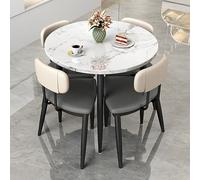 Round Furniture Conference Room Table, Office Reception Room Club Table, Business Negotiation Table and Chair Combination, Small Coffee Dining Table and Chair Set for 4, 5-Piece Dining Set ( Color : G
