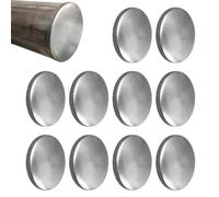 Round Galvanized Iron Fence Post Caps, Garden Post Top Decor in 40/50/60/76/89/100/114/122/140/160/168mm, 10Pcs(114mm)