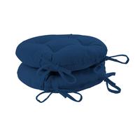 Round Garden Chair Seat Cushions Pack of 2 Harbour Housewares Navy One Size