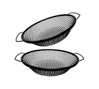 Round Garden Soil Sieve Set 30cm/11.8in with Side Handles, B | Compost Screen for Compost Mixing and Debris Separation, Potting Soil Cleanup and Planter Soil Use