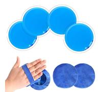 Round Gel Ice Pack 4 Pcs Hot Cold Compress Ice Bag Reusable Small Ice Packs for Injuries, Pain Relief with 2 Covers
