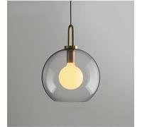 - Round Glass Chandelier Modern Minimalist Single Head Pendant Light， Circle Ceiling Hanging Light Adjustable Height, Hanging Kitchen Light