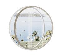 Round Glass Windows, 360° Center Pivot Flush Mount Ventilated Casement for Home Décor and Attics, Ideal for Basements and Views