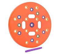 Round Grain Planting Template with Grain Spoon, Orange Garden Spacing Tool Kit, 12 in / 30 cm, for 5-7 Gallon Planting Bags, Grain Spacers Planting Tool for Vegetable Plants