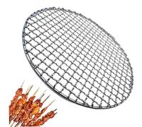 Round Grill Grate 15" Heat-Resistant Stainless Steel Grill Grate Replacement Portable Easy Wash Polished Baking Tray for Outdoor BBQ Camping Picnic