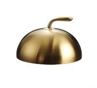 Round Grill Lid 24cm for Steak and Teppanyaki(24CM) | 28cm large size, gold stainless steel, keeps food warm, rust resistant, restaurant quality