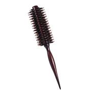 Round Hair Brush Blow Drying Curling HairBrush, Professional Boar Bristles Hair Brush with Wood Hand Anti-static Curly Comb Hairdressing Radial Round