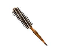Round Hairbrush, Natural Piglets And Nylon Bristles, Spiral, For Styling, Curling And Straight Hair
