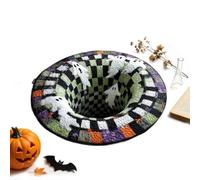 Round Halloween Rug Non-Slip Scary Soft Scary 3D