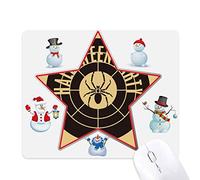 Round Halloween Spider Pattern Christmas Snowman Family Star Mouse Pad