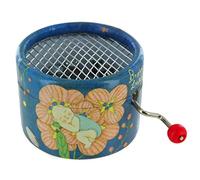 Round Hand-cranked Musical Box/Music Box Made of Reinforced Cardboard on The Theme of a Famous Lullaby with 18-Note Musical Mechanism - Johannes Brahms' Lullaby