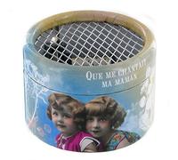Round Hand-cranked Musical Box/Music Box Made of Reinforced Cardboard on The Theme of Childhood with 18-Note Musical Mechanism - Une Chanson douce (Henri Salvador)