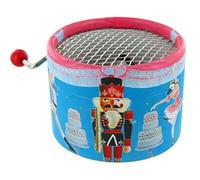 Round Hand-cranked Musical Box/Music Box Made of Reinforced Cardboard on The Theme of The Nutcracker Ballet with 18-Note Musical Mechanism - The Nutcracker - The March (P. I. Tchaikovsky)