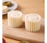 Round Hand Pressed Mooncake Mould, Double-Ended Pastry Mould | Cookie Cutters For Lunar Cakes Homemade Dessert For Home Bakery Camping Holiday