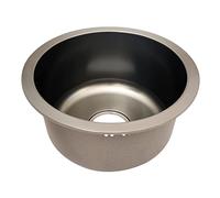 Round Hand Wash Basin Sink, Counter Top Sunk Inset Kitchen Sink, with Filtration and Sewerage System, Modern Stainless Steel Anti-Splash Design Drop in, for Kitchen Restaurant Bathrooms