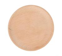 Round Handcrafted Wood Dessert Plate for Serving Dry Foods for Fruit Nuts or Pastries on a Rustic Wooden Tray Made without Paint (12x12cm)