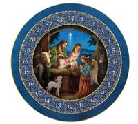 Round Hanging Religious Catholic Advent Calendar 2021, Peace on Earth Manger Scene Colorful Countdown to Christmas Activity, Daily Bible Verse Flip Calendars, 13.75 Inches