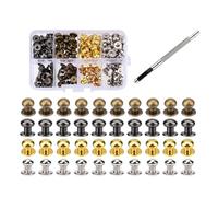 Round Head Button Studs for Leather Belt Shoe Handbag Purse Clothing Decoratio Rivets Screwback Button Studs MM 7MM 8MM Daily Use Items