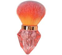 Round Head Nails Brush With Crystal Shape Handle For Removing Nails Art Powder Remover Makeup Brushes Tool Nail Brush