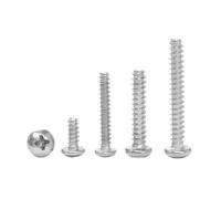 Round Head Self-tapping Flat Tail Screw M1-M2 M2.6 M2.8 M3 M4 M5 Stainless Steel Cross Recessed Pan Head Screw(5mm,M2.8 100pcs)