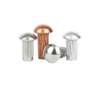 Round Head Solid Rivets, Alum Purple Copper Round Head Knurled Shank Solid Rivet GB827 M2-M4 Pack of 20/50/200pcs(20pcs M4x6 Copper)