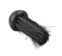Round Hearth Brush Refill for Companion Fireplace Brush Sets - 2-Pack Coconut Palm Bristles 5.2 Cm Wide X 7.5 Cm Bristle Length Fits 3/8 (9.5 mm) Threaded Handle - Black