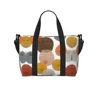 Round Hedgehog Printed Travel Bag Large Gym Tote, Weekend & Business Trip Crossbody Shoulder Bag, Lightweight