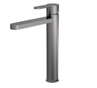 Round High Rise Mono Basin Mixer Tap Brushed Pewter Balterley Silver One Size