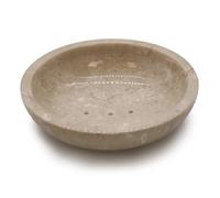 Round Honey Marble Rounded Soap Dish