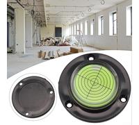 Round Horizontal Bubble Level 49mm x 9mm with 60' Accuracy for Mini for Bullseye Level Use on Boats Caravans Scaffolding Pool Tables and Cake Stands(Black Shell Cross Green Water)