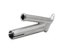 Round Hot Air Welding Nozzle 5mm/6mm/8mm Metal Tip for Stainless Steel PP PE PVC PC Plastic Welding Machine Accessories Silver 1 Pc(4mm)