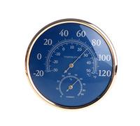 Round Humidity Gauge Indoor Thermometer with Temperature Humidity Monitor Blue Color Accurate Meter for Home Wine Cellar Round Thermometer for Grill