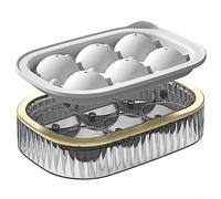 Round Ice Ball Household Ice Ball Box 6 Balls Large Ice for CUBE Moulds-White