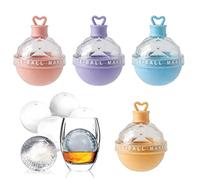 Round Ice Cube Moulds 4PCS Big Ice Cube Tray Light Bulbs Ice Molds Silicone Whiskey Ice Ball Maker Bulb Ice Ball Maker