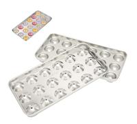 Round Ice Cube Tray Stainless Steel Grid Ice Ball Maker Metal Reusable Cooling Ball for Wine Drinks Bar Restaurant Ice Sphere Whiskey Large Ice Maker