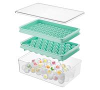 Round Ice Cube Trays with Lid and Storage - Small Circle Ice Maker Moulds for Freezer, 73pcs Mini + 33pcs Standard Balls for Chilling Whiskey, Cocktails, Coffee - Reusable Easy-Release Sphere Ice Mold
