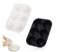Round Ice Cubes Trays with Lid Reusable Silicone Ice Cubes Trays 6 Grid Ice Ball Maker Mold,Creative 50ml Ice Ball Maker for Whiskey and Cocktails