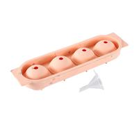 Round Ice Mold Tray - 24.5x5.5cm Cavity Silicone Maker Cup, Reusable Large Sphere Press, Flexible Leakproof Whiskey Globe Mould, Durable Circle Drink Chiller - for Home Bar Office Apartment Party