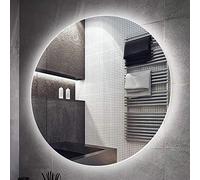 Round Illuminated Bathroom Mirror, Anti-Fog Makeup Mirror with Touch Sensor, Adjustable Brightness & 3 Light Colors, Perfect for Bedrooms & Vanities, Multiple