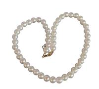 Round Imitation Pearl Necklace, acrylic pearl necklace, women's French style, versatile, basic, collarbone chain for Wedding，Photo Shoot,Attend The Event,DIY, acrylic pearl, round imitation pearl