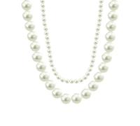 Round Imitation Pearl Necklace, acrylic pearl necklace, women's French style, versatile, basic, collarbone chain for Wedding，Photo Shoot,Attend The Event,DIY, acrylic pearl, round imitation pearl