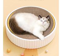 Round Indoor cat couch, cat toy, Grip and abrasion resistant Cat Scratch Pad, Can lie two cats (Size : 46 * 46 * 10cm)