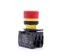Round Industrial Pushbutton Switches HY57B Emergencies Stop Push Button Mushroom Head E-Stop Round Industrial Pushbutton