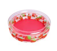 Round Inflatable Kids Pool | Sparkly PVC Strawberry Lemon Pattern | Thickened Outdoor Recreational Mat | Cute Backyard Garden Party Supply Designed To Provide Fun for Water Play