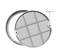 Round Inspection Cover 30-100cm Diameter Hidden Drain Cover with Hook Septic Tank Lids Underground Access Plates for Easy Maintenance 560mm Diameter.