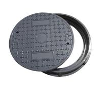 Round Inspection Covers and Frames 30.5cm/40.6cm/50.8cm/59.7cm/70.8cm - Embedded Access Covers for Patios Gardens Gas Lines and Roads - Heavy-Duty Design